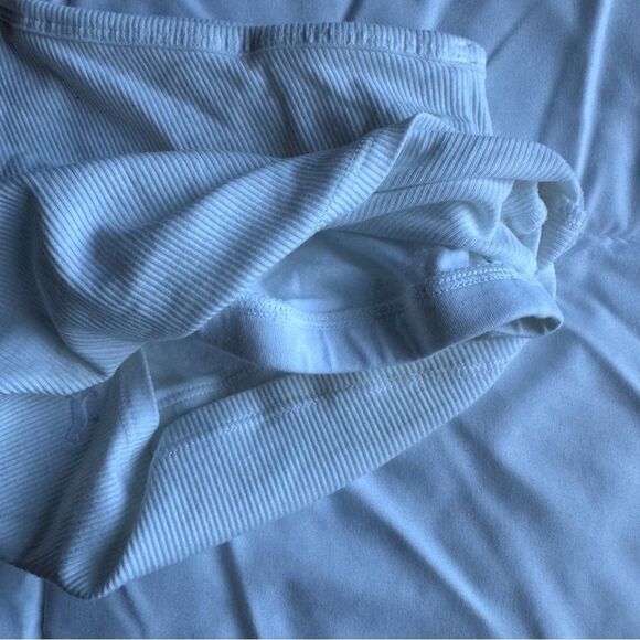 PINK Victoria's Secret White Ribbed Top, XXS - Picture 5 of 6
